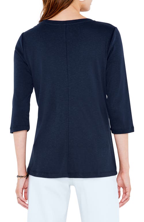Nzt By Nic+zoe Boatneck T-shirt In Blue