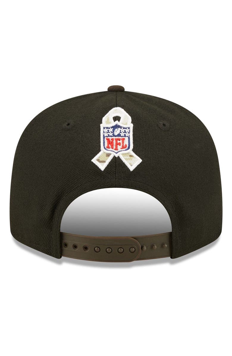 New Era Men's New Era Black/Brown Cleveland Browns 2022 Salute To Service 9FIFTY Snapback Hat, Alternate, color, 