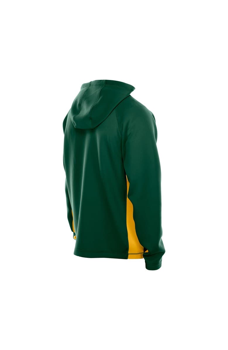 New Era Men's New Era Green Green Bay Packers Combine Authentic Raglan Scuba Full-Zip Hoodie, Alternate, color, Green