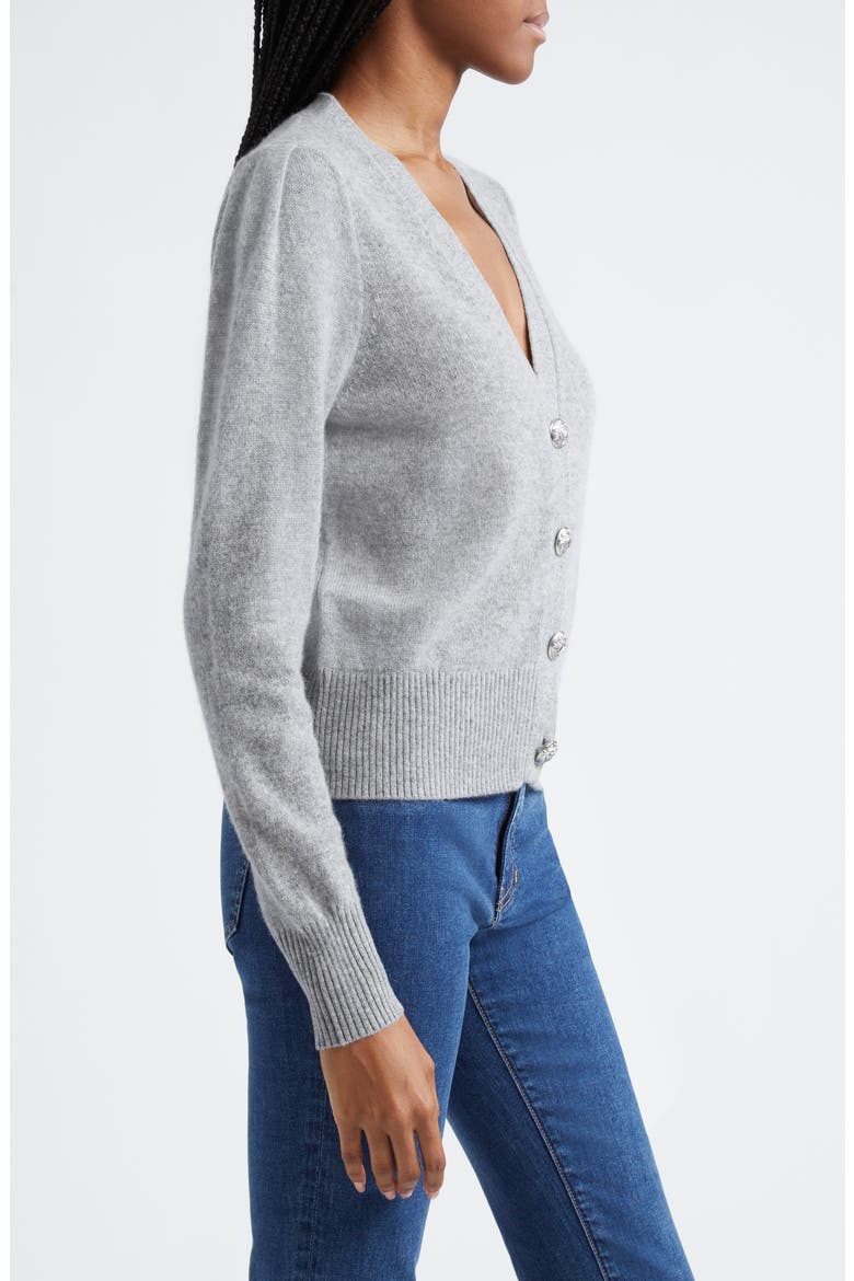 Solene Cashmere Cardigan, Alternate, color, HEATHER GREY