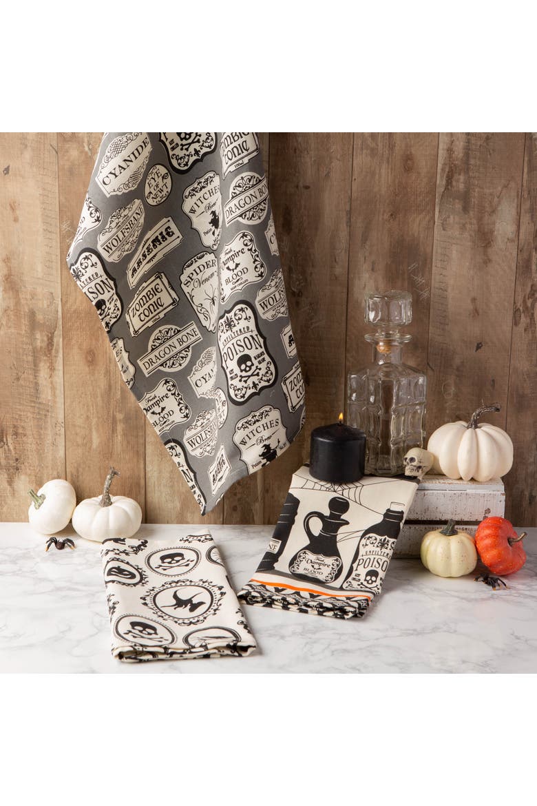 Asst Hocus Pocus Printed Dishtowel Set/3, Alternate, color, Hocus Pocus