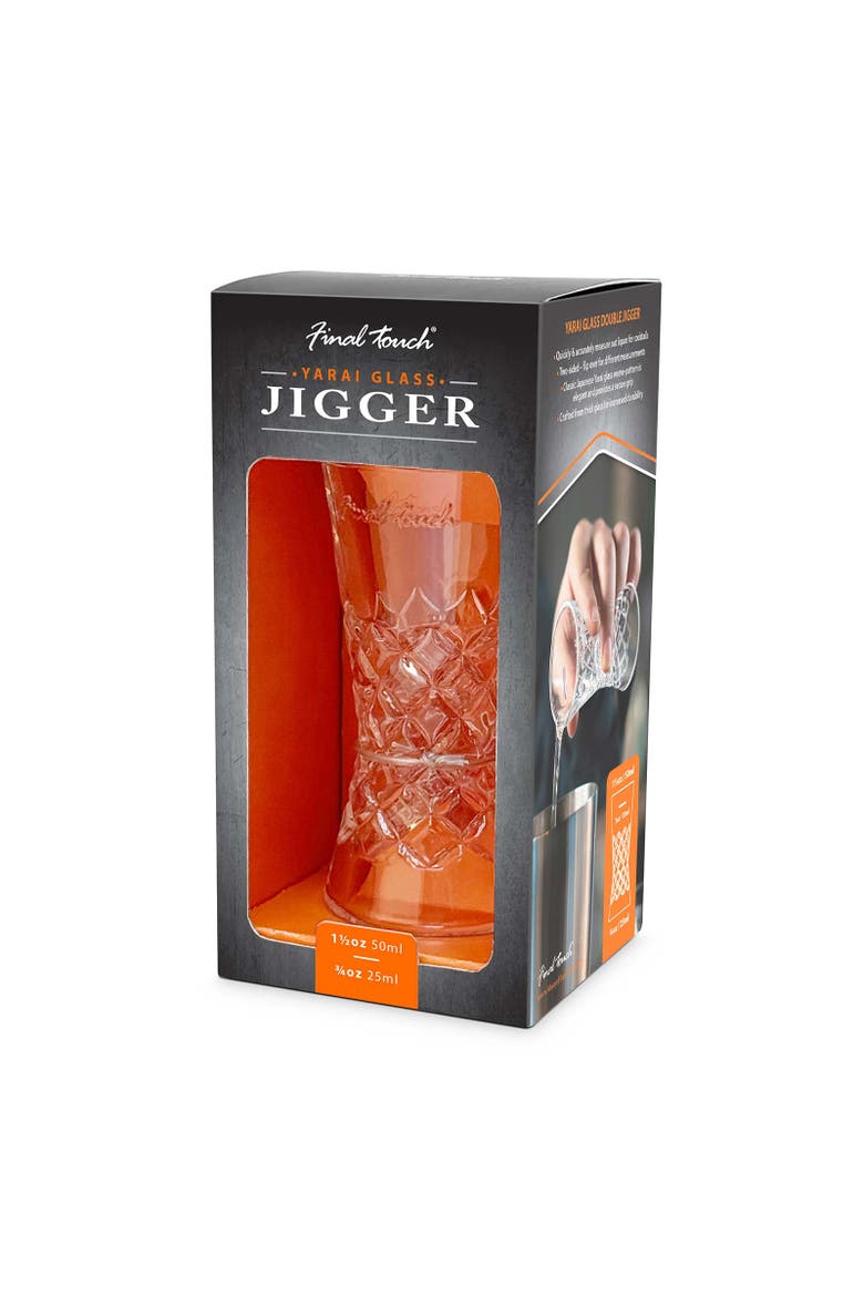 Yarai Glass Double Cocktail Jigger, Alternate, color, Clear