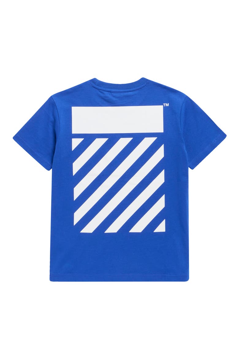 Kids' Diagonal Logo T-Shirt, Alternate, color, COBALT BLUE