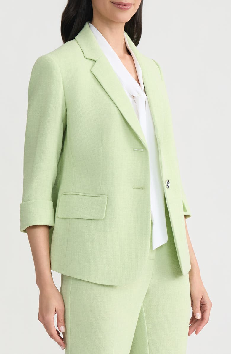 KASPER Two-Button Blazer, Alternate, color, Celery