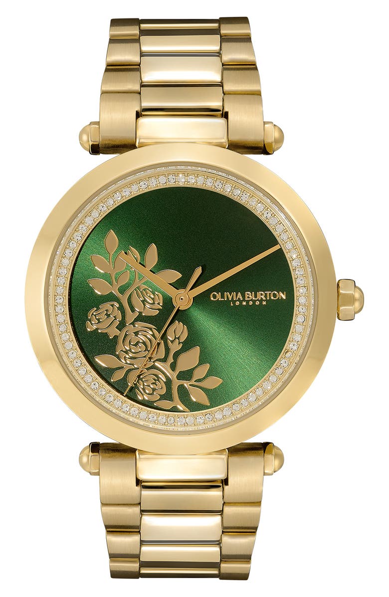 Olivia Burton Signature Florals Bracelet Watch, 34mm, Main, color,