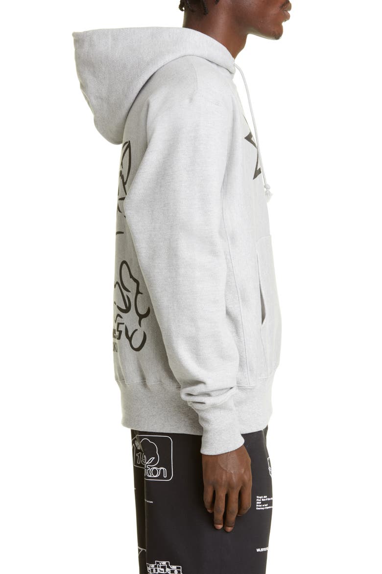 Gender Inclusive Virgil Abloh 'Figures of Speech' Cotton Blend Graphic Hoodie, Alternate, color, GREY