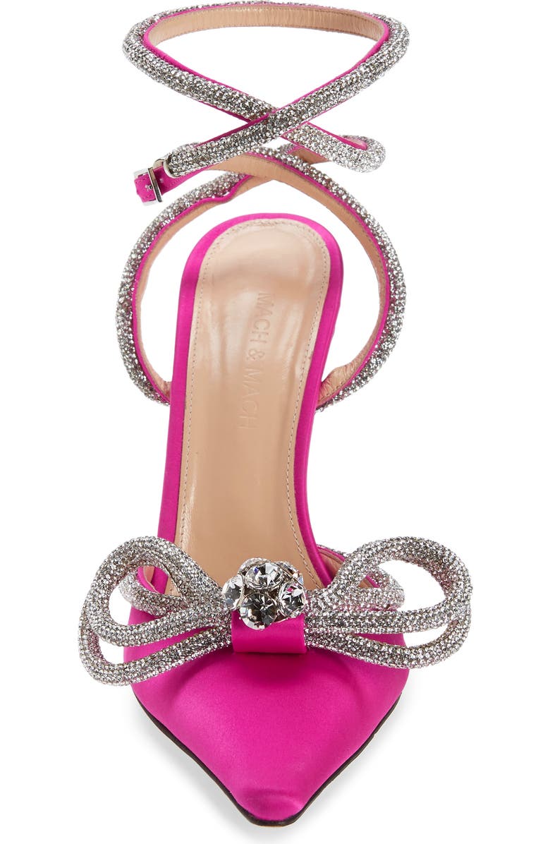 Mach & Mach Double Crystal Bow Pointed Toe Pump, Alternate, color,