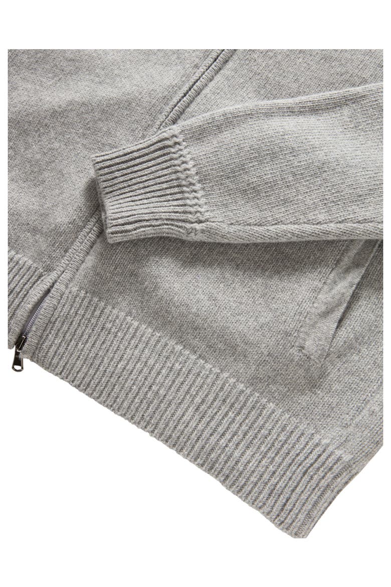 Graham Cashmere Blend Full Zip Sweater, Alternate, color, Light Gray