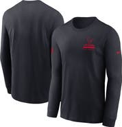 Nike Men's Nike Navy Houston Texans Sideline Performance Long Sleeve T-Shirt