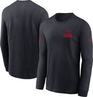 Nike Men's Nike Navy Houston Texans Sideline Performance Long Sleeve T-Shirt
