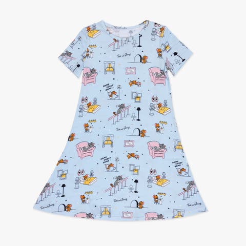 Kids' Tom & Jerry Home Sweet Home Short Sleeve Dress