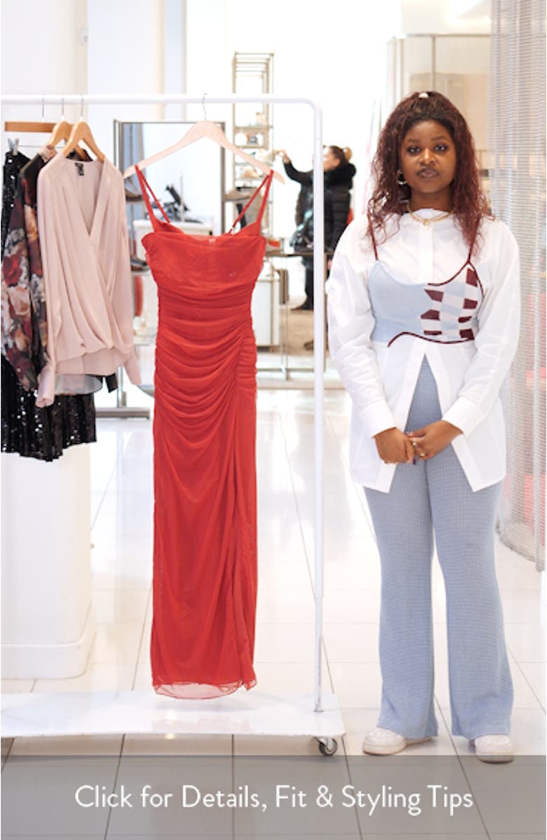 Lini Sleeveless Mesh Gown, sales video thumbnail