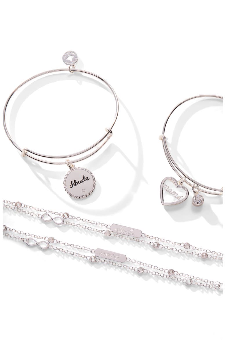 Abuela Charm Bangle Bracelet, Alternate, color, Silver
