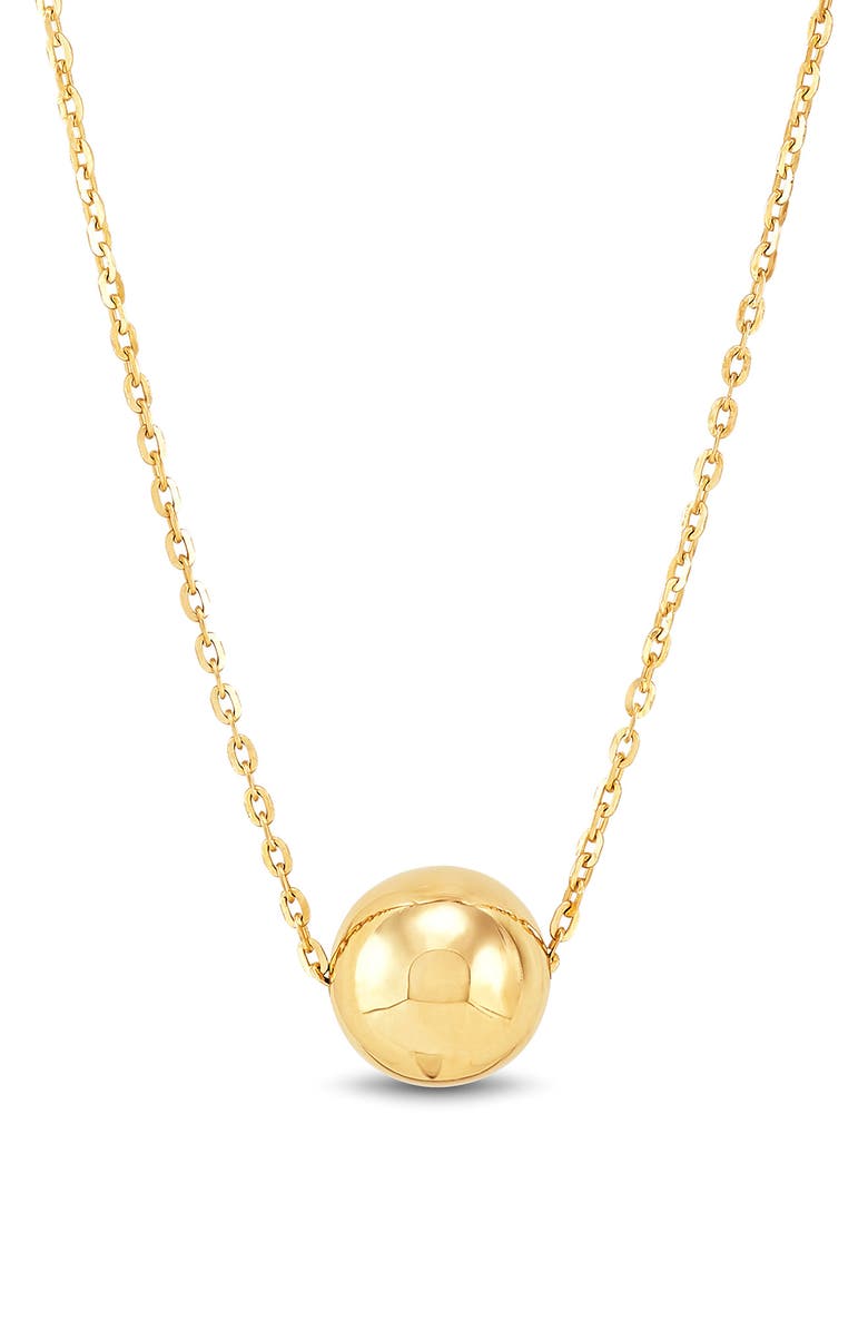 Frankie & Zoe Ball Pendant Necklace & Stud Earrings Set, Alternate, color, Yellow Gold