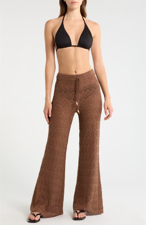 Pointelle Cover-Up Sweater Pants