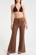 Elan Pointelle Cover-Up Sweater Pants