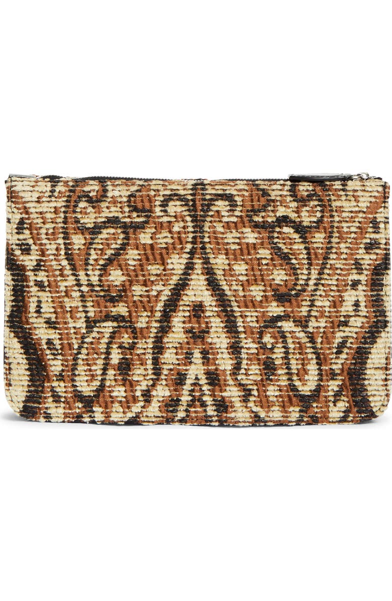 TOTEME Threefold Paisley Clutch, Alternate, color, Rye/ Black