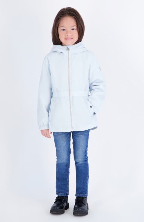 Kids' Logo Waist Hooded Anorak Rain Jacket