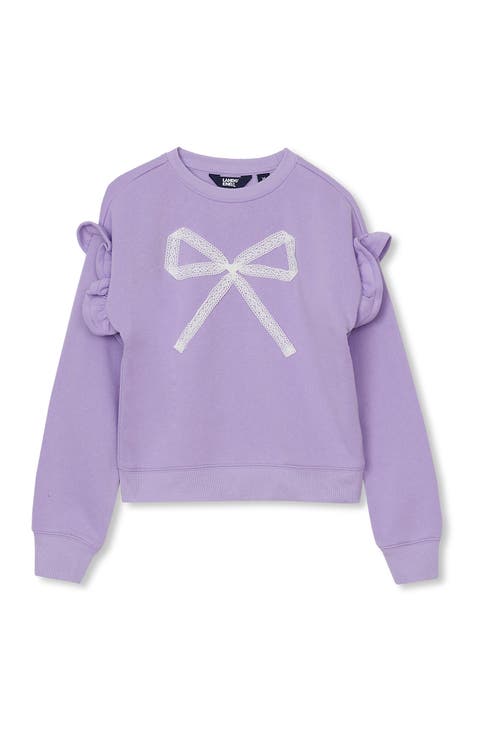 Girls Long Sleeve Ruffle Sweatshirt