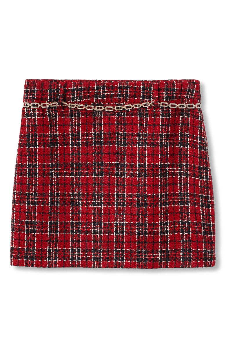 MANGO Plaid Tweed Miniskirt, Alternate, color, 