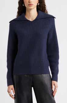 Nordstrom Rib Sailor Collar Sweater