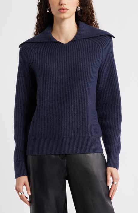 Nordstrom Rib Sailor Collar Sweater