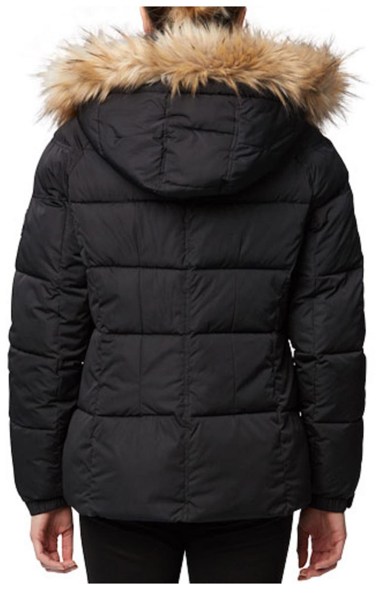 Rainforest Horizontal Quilted Faux Fur Trim Thermoluxe Jacket, Alternate, color, 