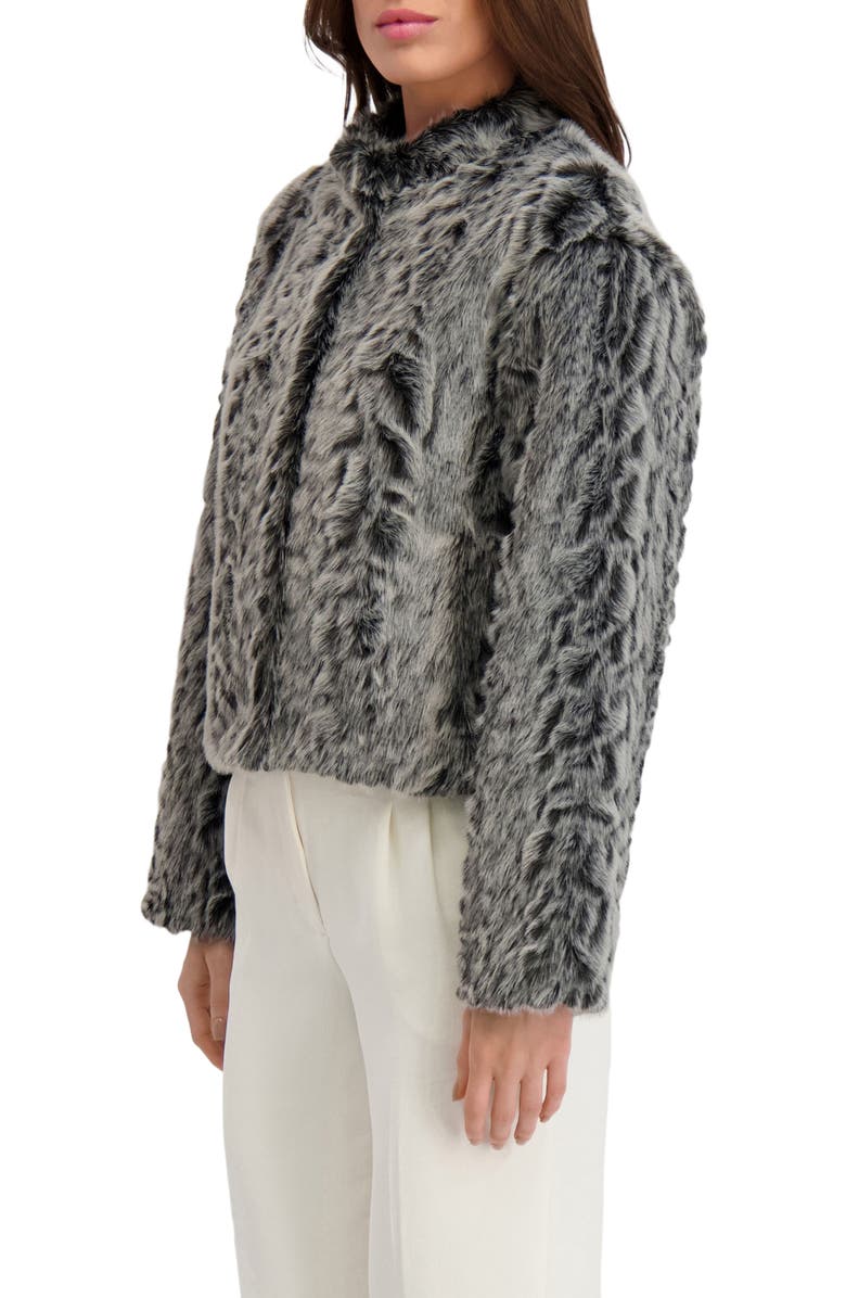 Lyla Grant Fur-Free Lamb (Faux Fur) Jacket, Alternate, color, Black Snowtop