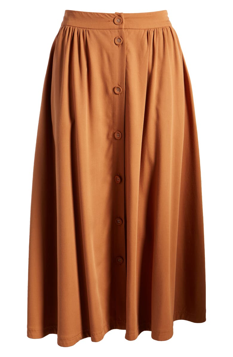 Caslon<sup>®</sup> Button Front Midi Skirt, Alternate, color, 