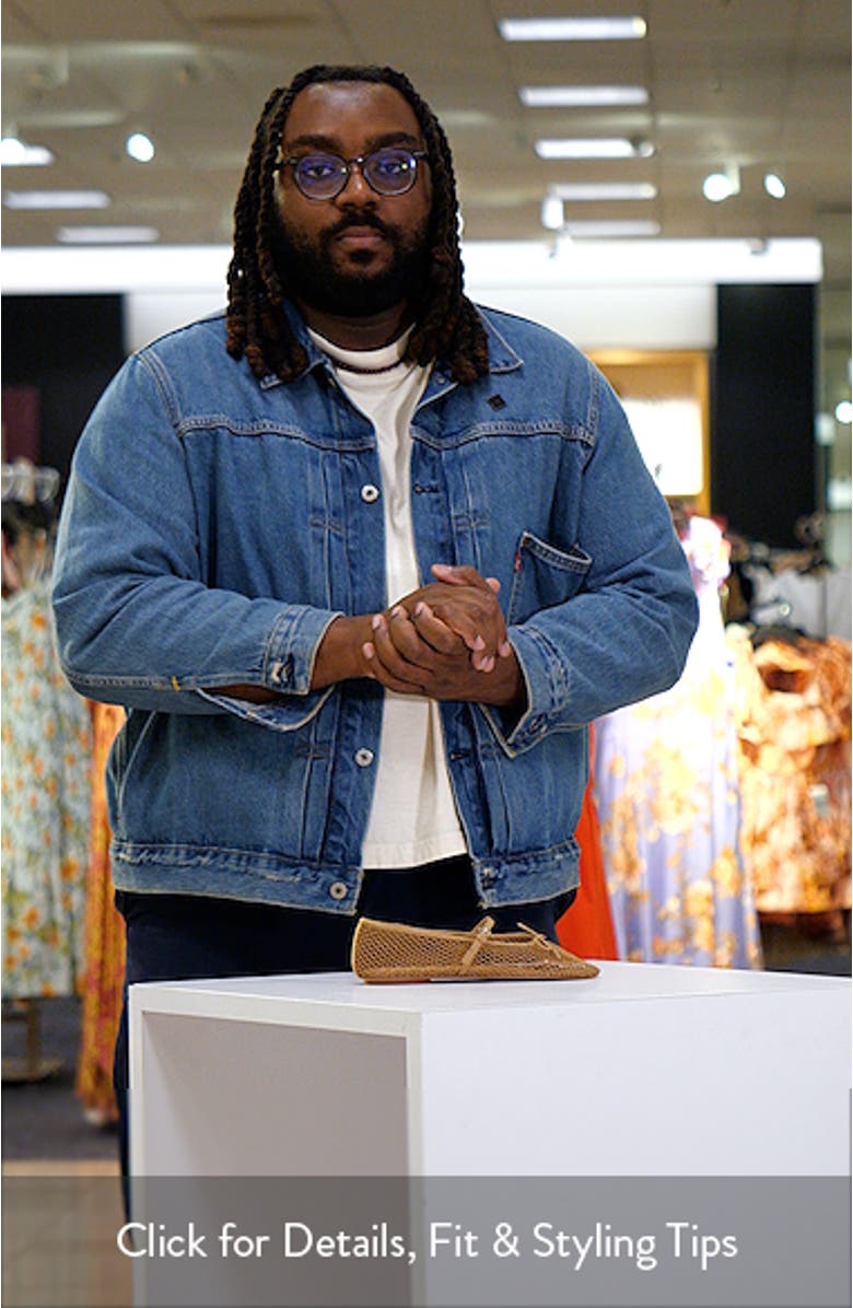 Buckle Strap Fishnet Ballet Flat, sales video thumbnail