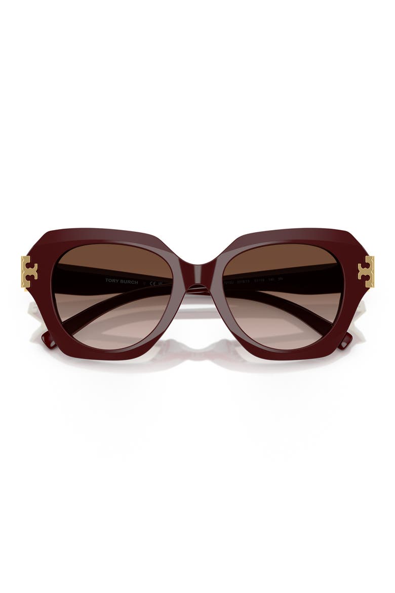 51mm Cat Eye Sunglasses, Alternate, color, BROWN GRAD