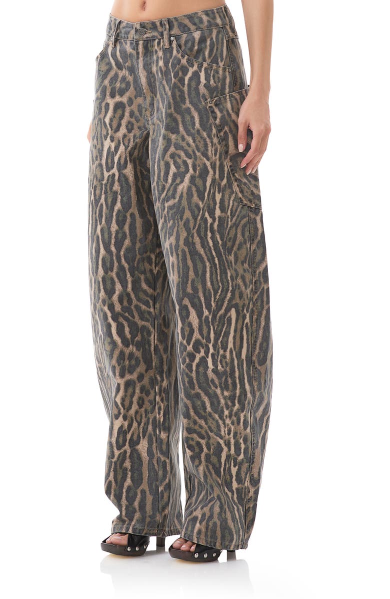 Bexley Leopard Barrel Leg Jeans