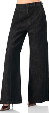 IVONNE High-Waisted Wide-Leg Denim Jeans