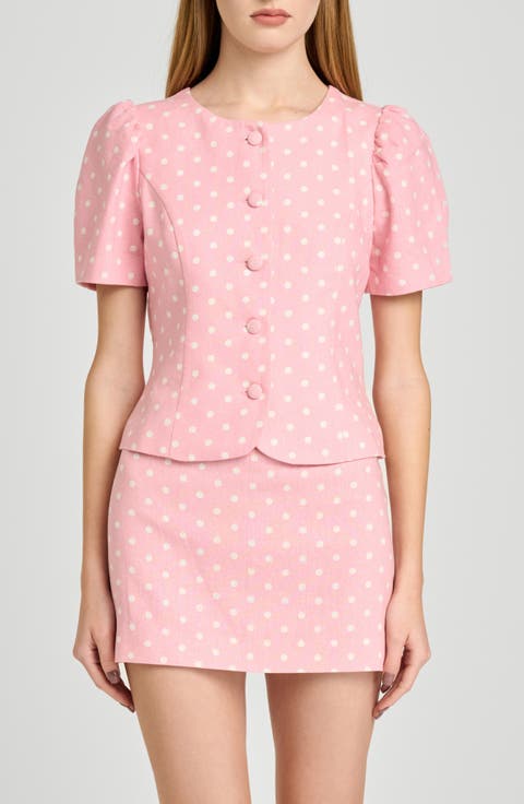 Blair Polka Dot Button-Up Top