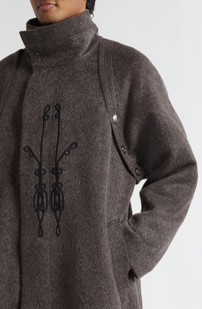 KIKO KOSTADINOV Kormos Miltary Coat, Alternate, color, Washed Brown/ Slate Grey