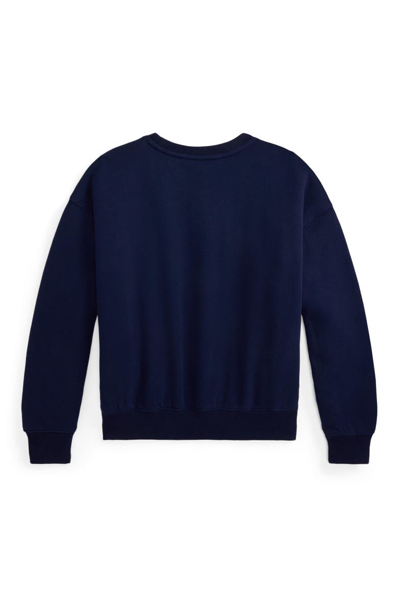 Kids' Polo Bear Fleece Graphic Sweatshirt, Alternate, color, REFINED NAVY