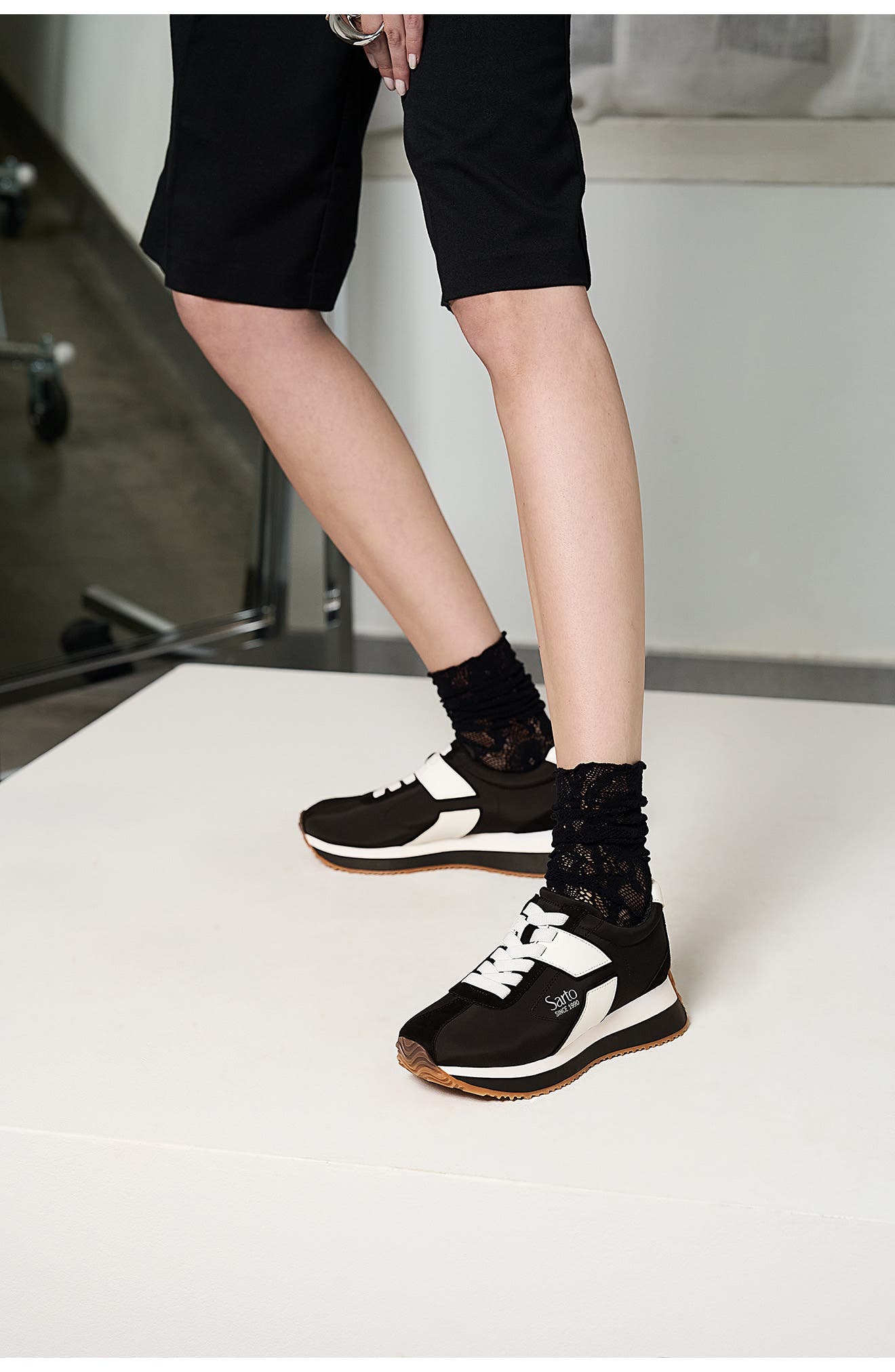 Franco Sarto Erica Sneaker, Alternate, color, Black