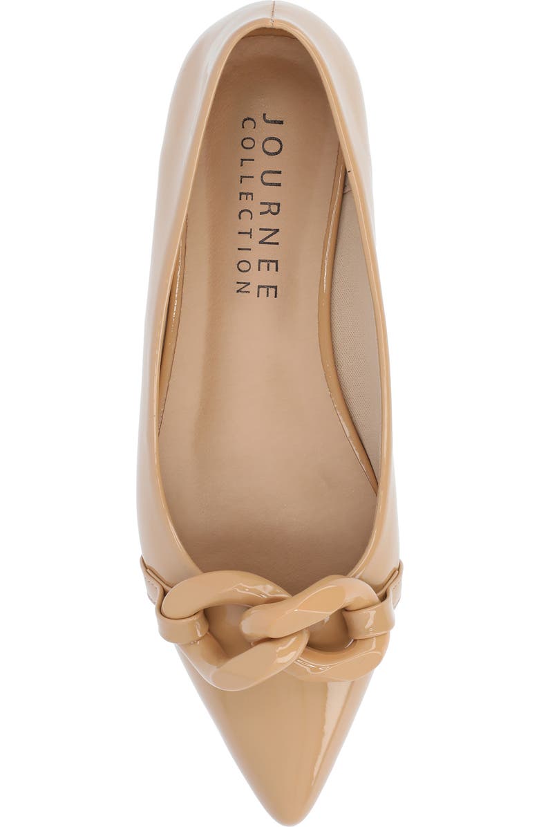 Journee Collection Clareene Pointed Toe Flat, Alternate, color, Tan