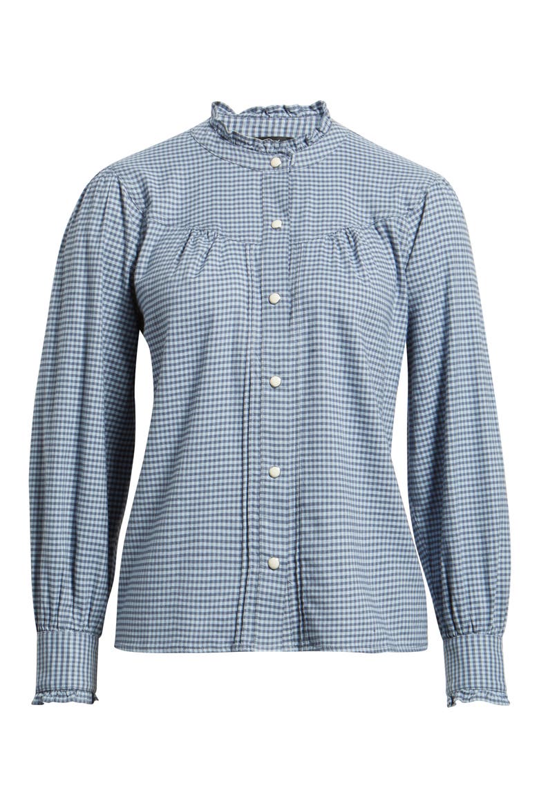 Alanna Plaid Shirt, Alternate, color, STONE BLUE CHECK