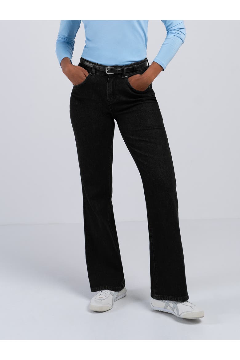Darla Comfort Bootcut Jeans, Main, color, Black