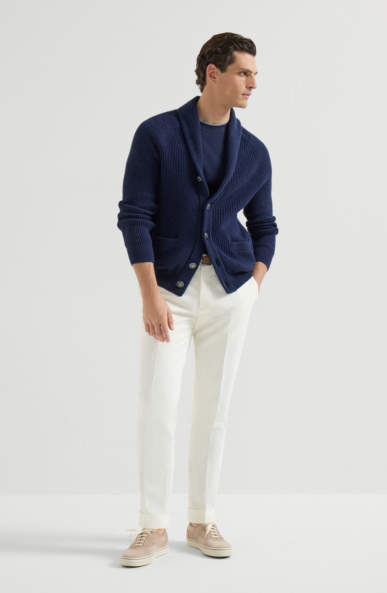 Brunello Cucinelli Gabardine trousers, Alternate, color, Panama