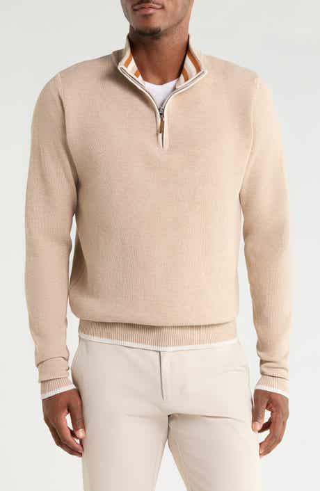 Quarter-Zip Mock Neck Sweater