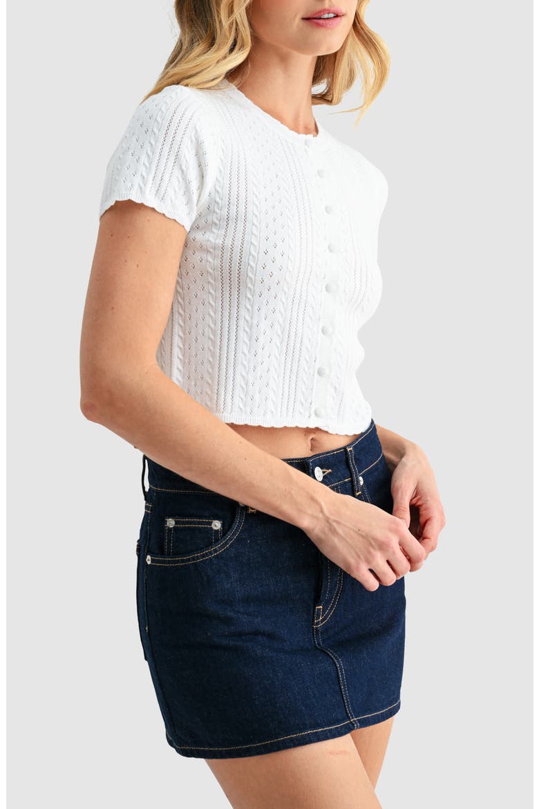 Pointelle Crop Sweater, Alternate, color, OFF WHITE