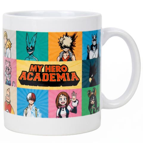 20 oz My Hero Academia Character Grid Ceramic Mug