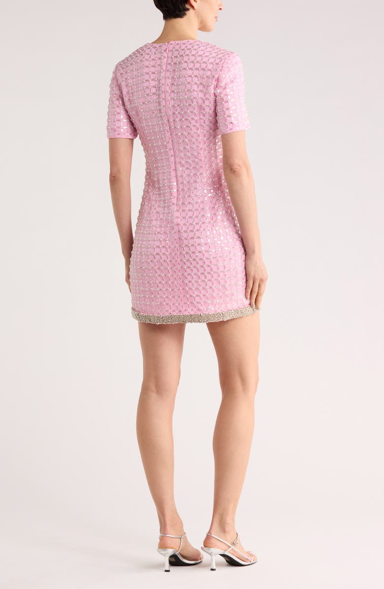 Simkhai Vivalie Sequin Minidress, Alternate, color, Candy Pink