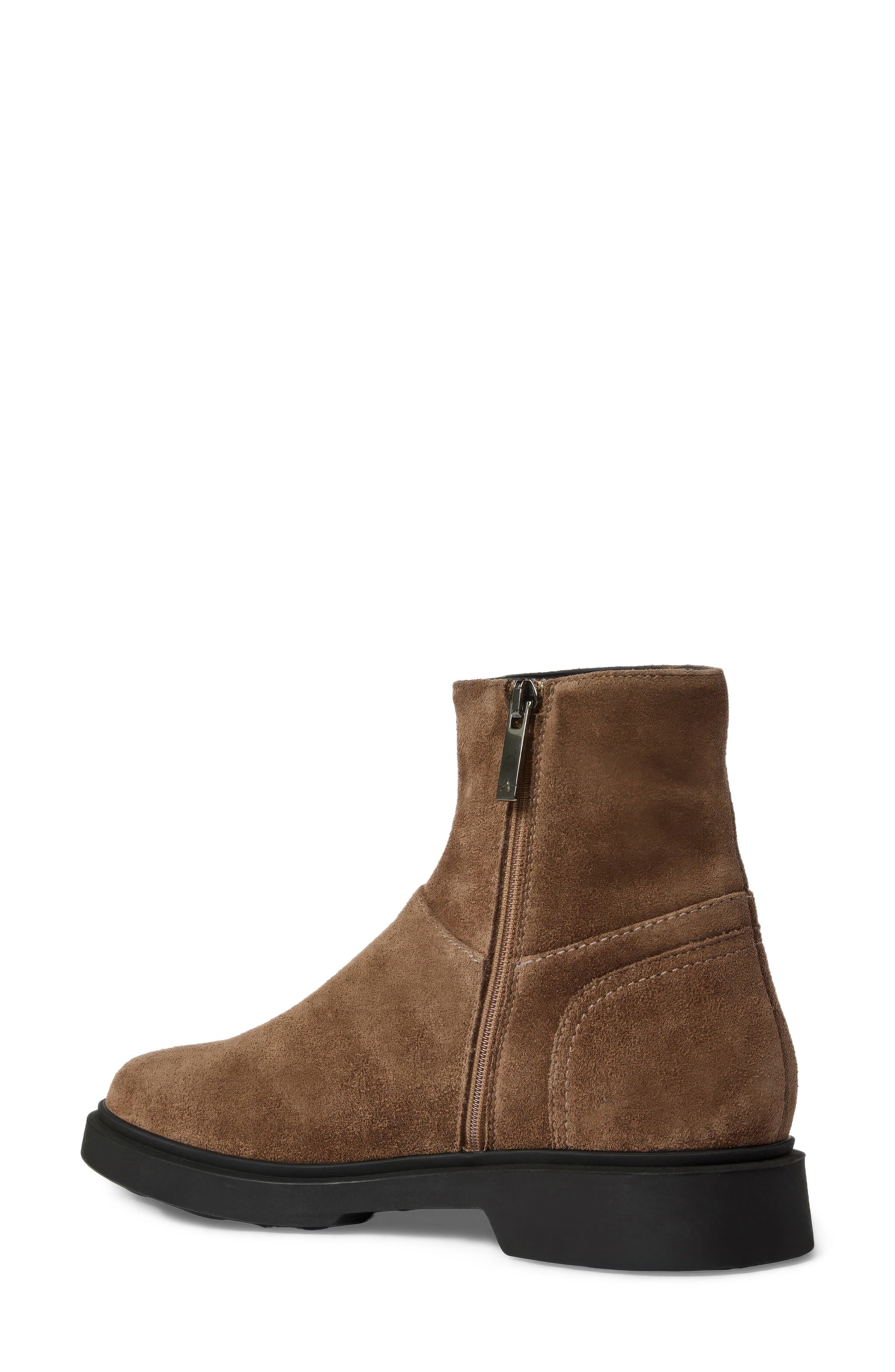 Hermione Leather Bootie, Alternate, color, AMARETTO SUEDE