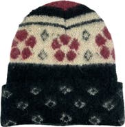 MARCUS ADLER Floral Cuffed Knit Beanie