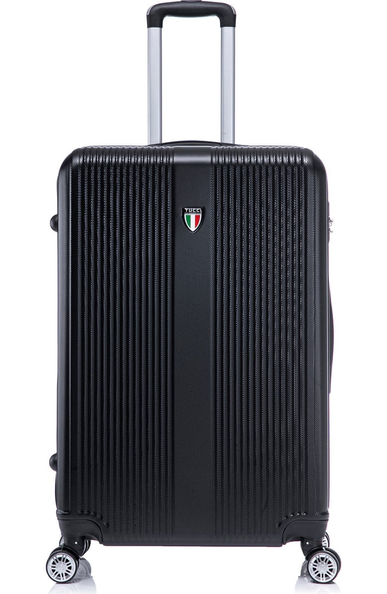 TUCCI Lustria Hardshell 3-Piece Spinner Luggage Set, Main, color, Black