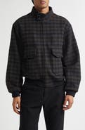 PALMES Plaid Wool Blouson Jacket
