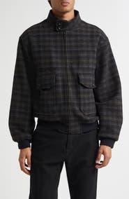 PALMES Plaid Wool Blouson Jacket